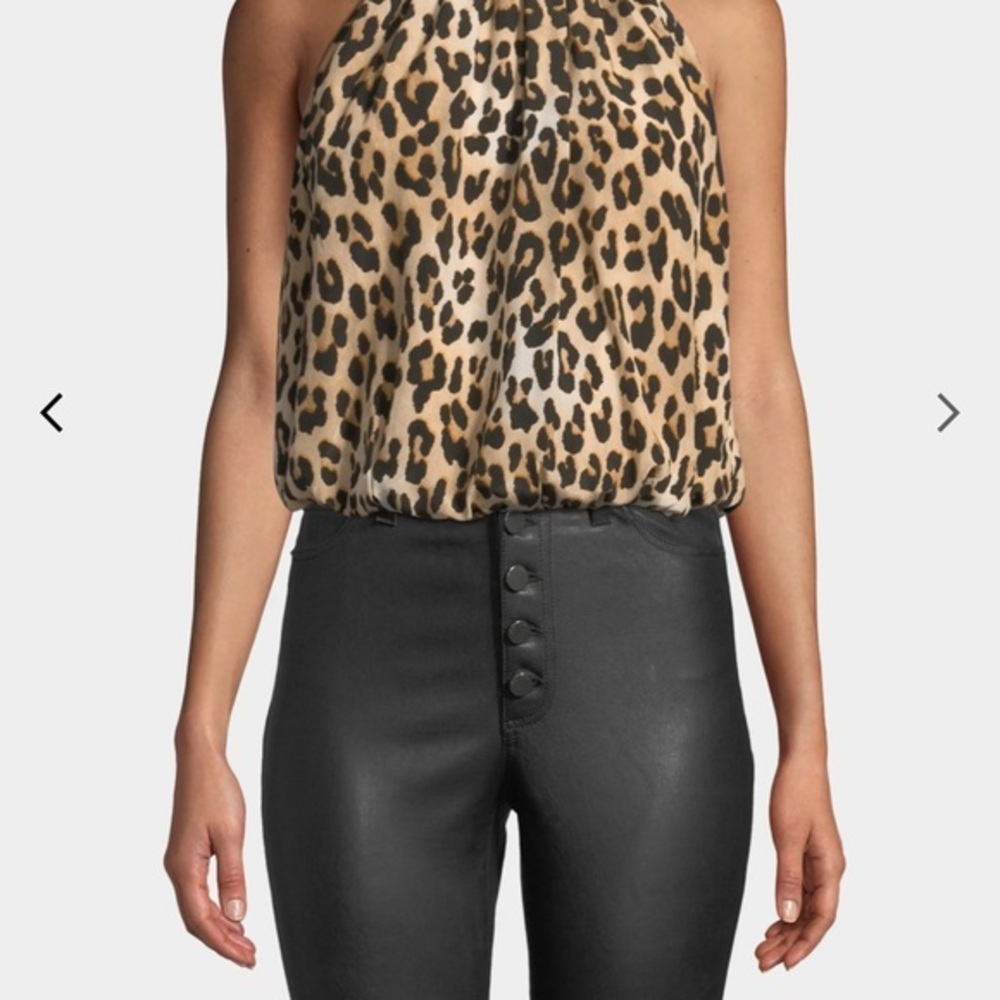 Alice and Olivia Silk Leopard top